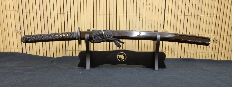 Wakizashi schwarze Damstklinge BW01-Wakizashi-Jaws Schwert Shop