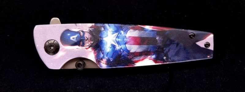 Klappmesser Captain America 63-Anime Klappmesser-Jaws Schwert Shop